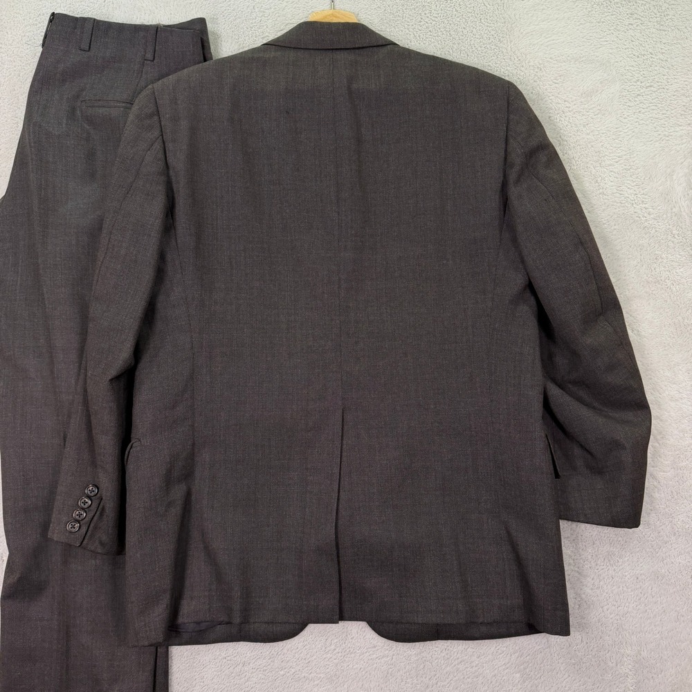 Vintage 80s Oxxford Clothes Bespoke Mens 42XS Brown Wool 2-Button Suit 34x27 - Picture 11 of 16